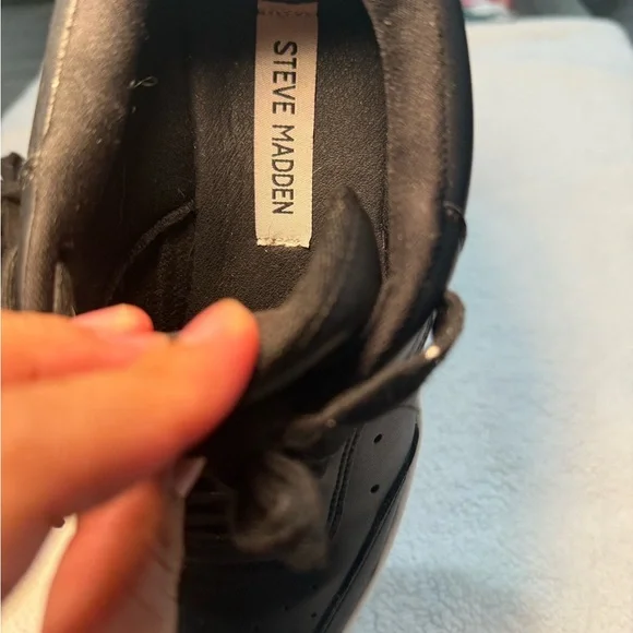 Steve Madden Black and White Platform Sneakers - Picture 2 of 14